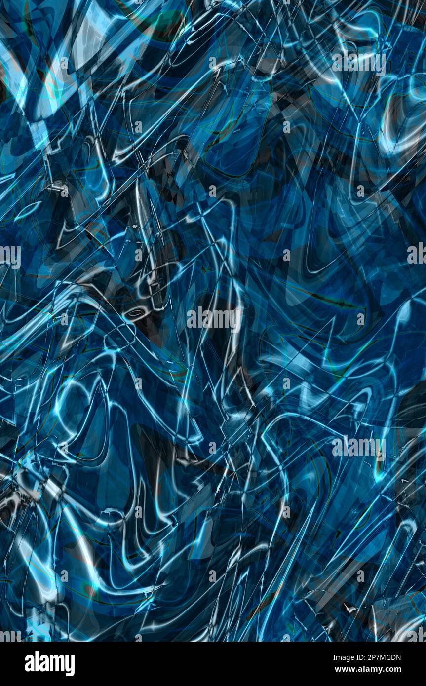 abstract blue background or wall art Stock Photo - Alamy