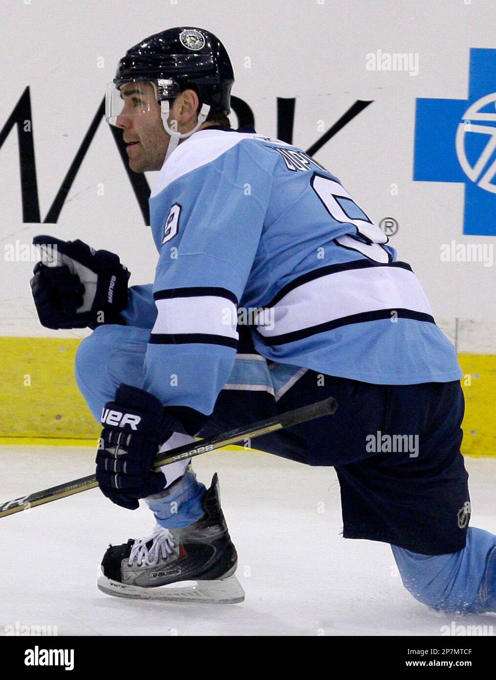 Pittsburgh Penguins' Pascal Dupuis celebrates his firstperiod goal