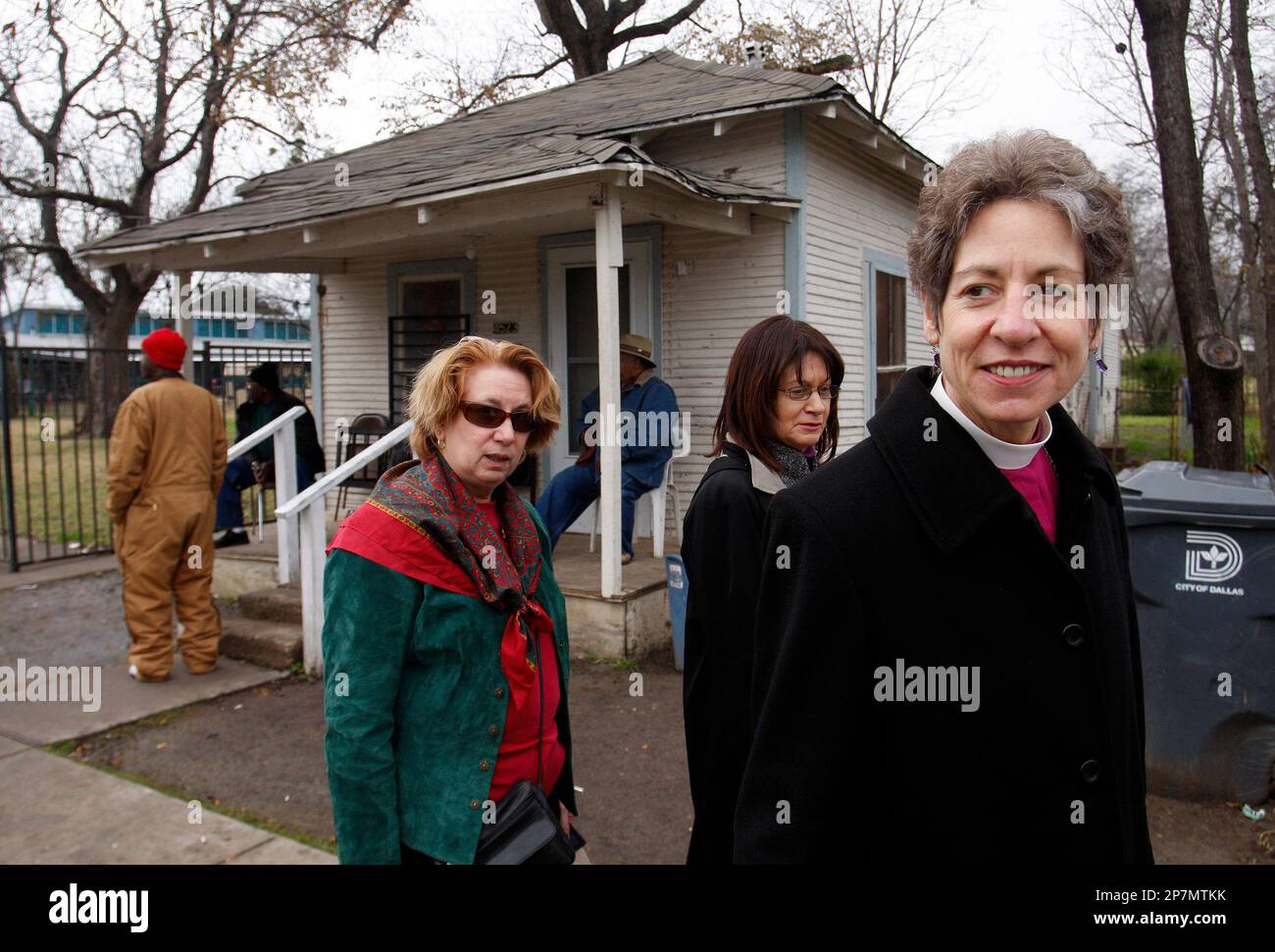 Rev. Katharine Jefferts Schori, right, takes a tour of the Jubilee Park