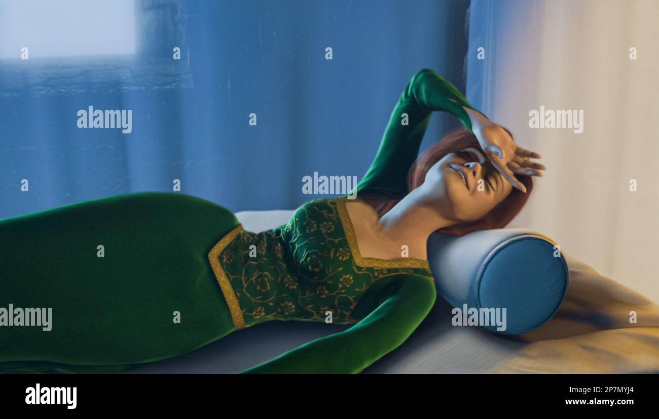 Grumpy Shreck Scene USA. Cameron Diaz in a scene from the (C)DreamWorks film: Shrek (2001 ...