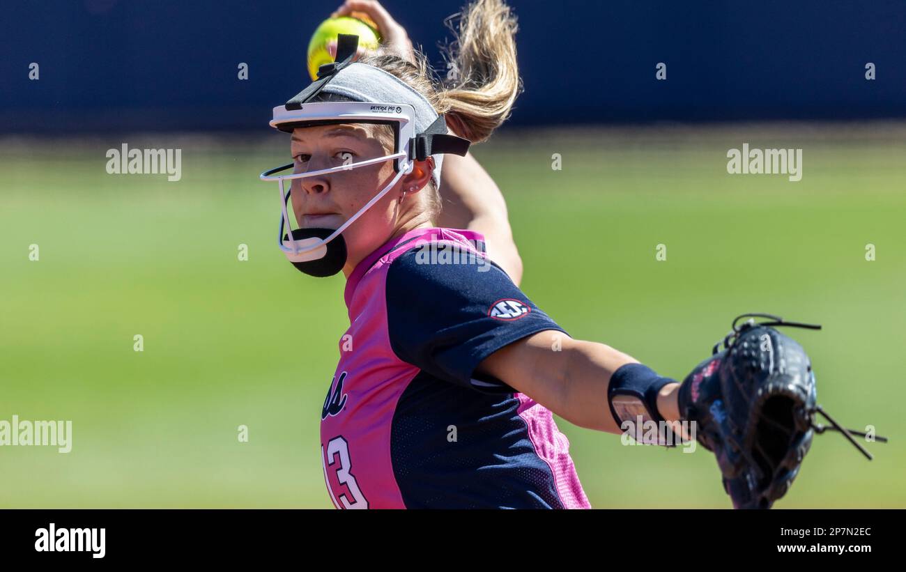 Mississippi pitcher Makenna Kliethermes (13) during an NCAA softball