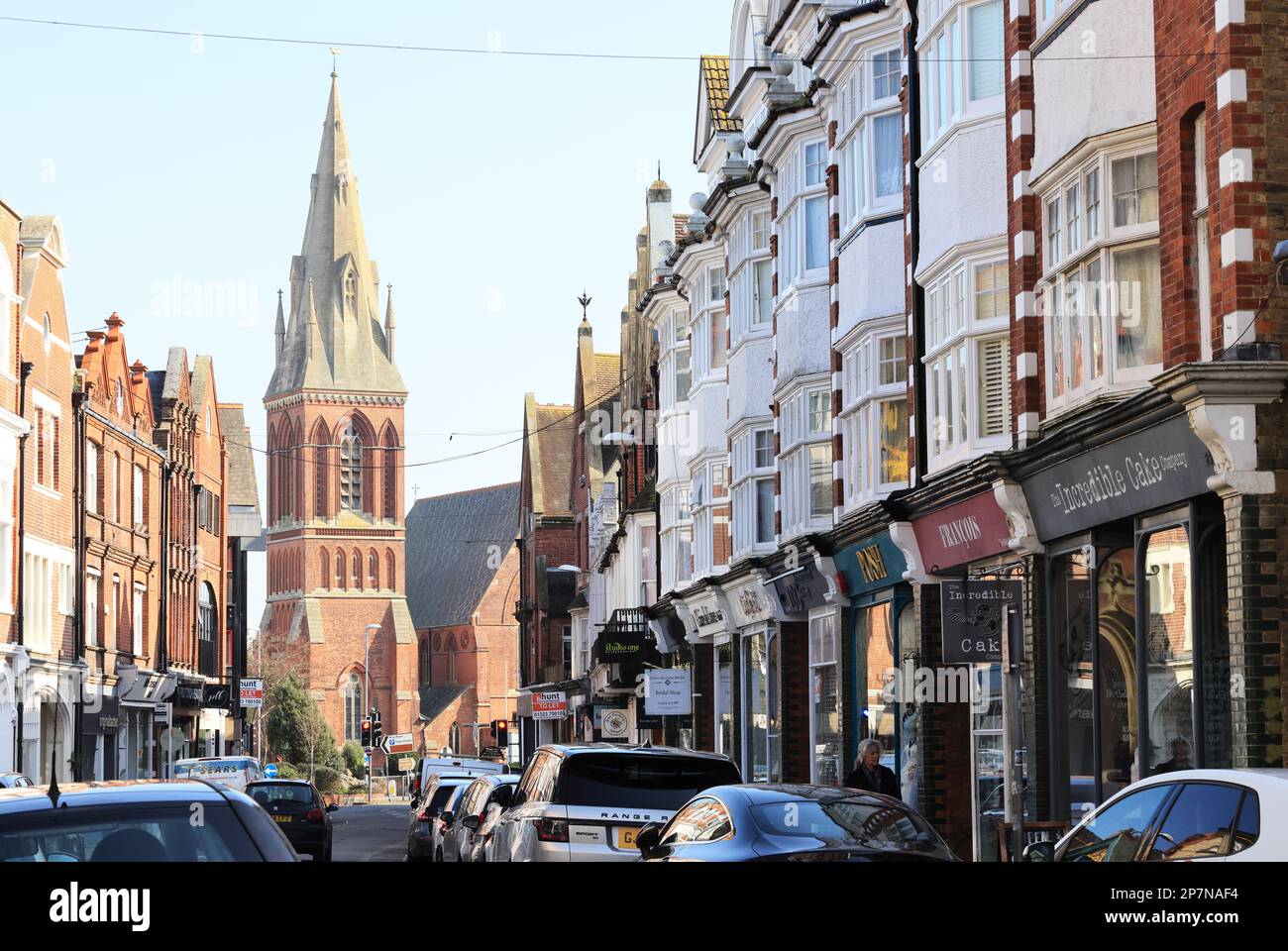 Trendy cafes on South Street, one of the Victorian independent shopping