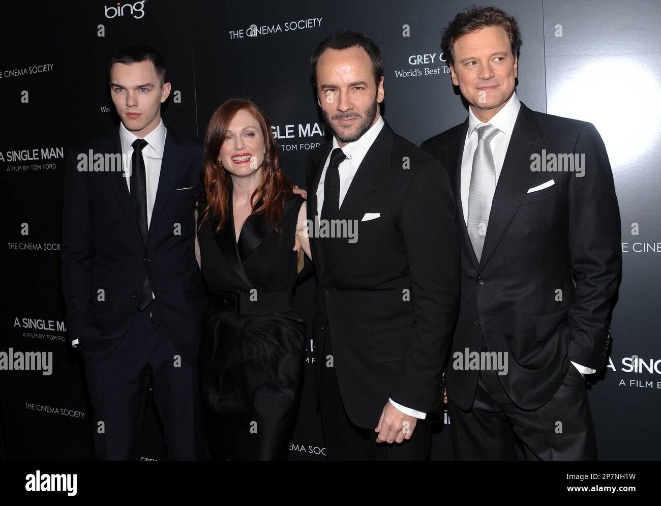 From left, actor Nicholas Hoult, actress Julianne Moore, writer 