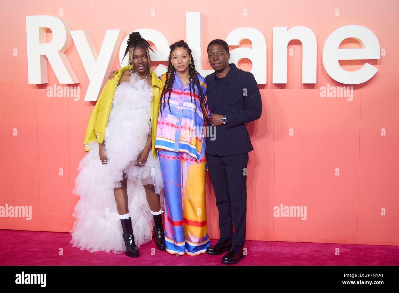 London, UK . 8 March, 2023 . David Jonsson, Raine Allen-Miller and Vivian Oparah pictured at the The UK Premiere of Rye Lane held at the PeckhamPlex - Rye Lane. Credit:  Alan D West/EMPICS/Alamy Live News Stock Photo