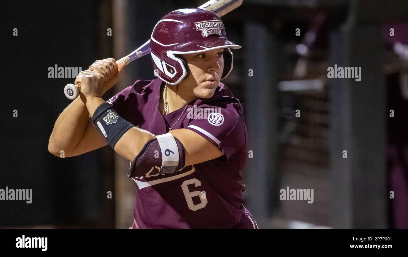 Mississippi State infielder Paige Cook (6) during an NCAA softball game