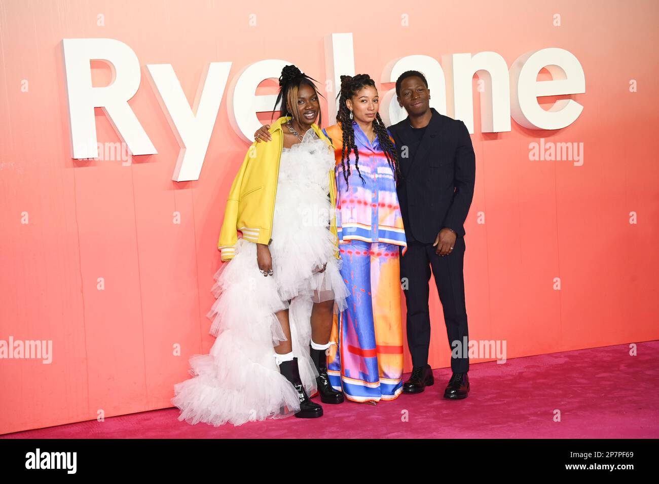 London, UK. 08th Mar, 2023. Vivian Oparah, Raine Allen Miller, David Jonsson attends UK Premiere of RYE LANE at Peckhamplex, London, UK. Photo date on 8th March 2023. Credit: See Li/Picture Capital/Alamy Live News Stock Photo