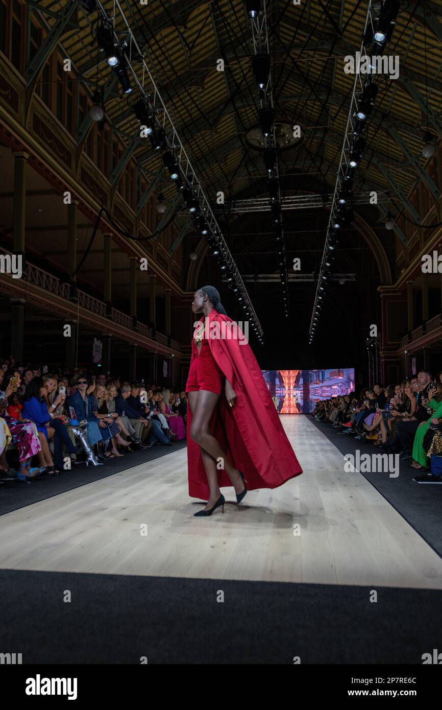 Sean Rentero Melbourne, Australia. 08th Mar, 2023. A model showcases designs by ...