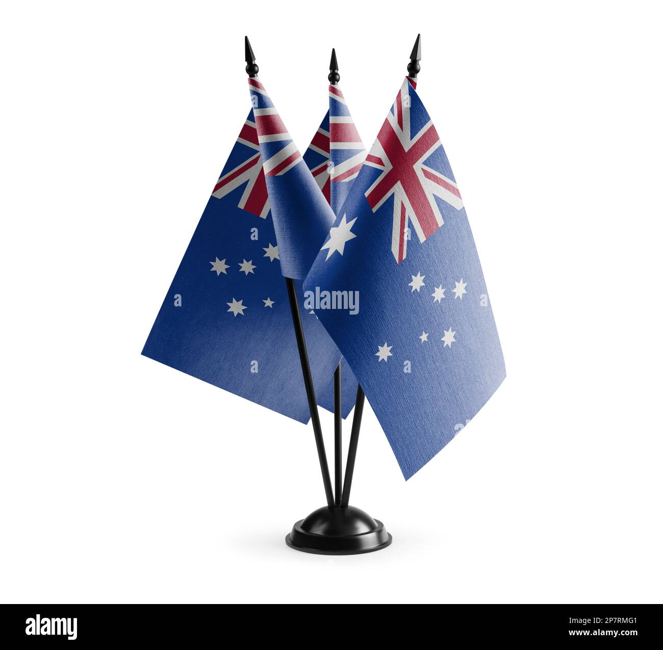 Small national flags of the Australia on a white background Stock Photo