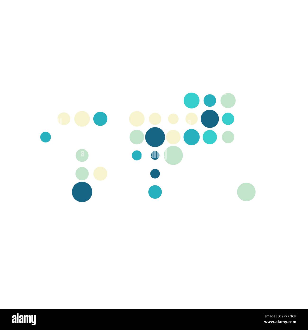 World Map Silhouette Pixelated generative pattern illustration Stock Vector