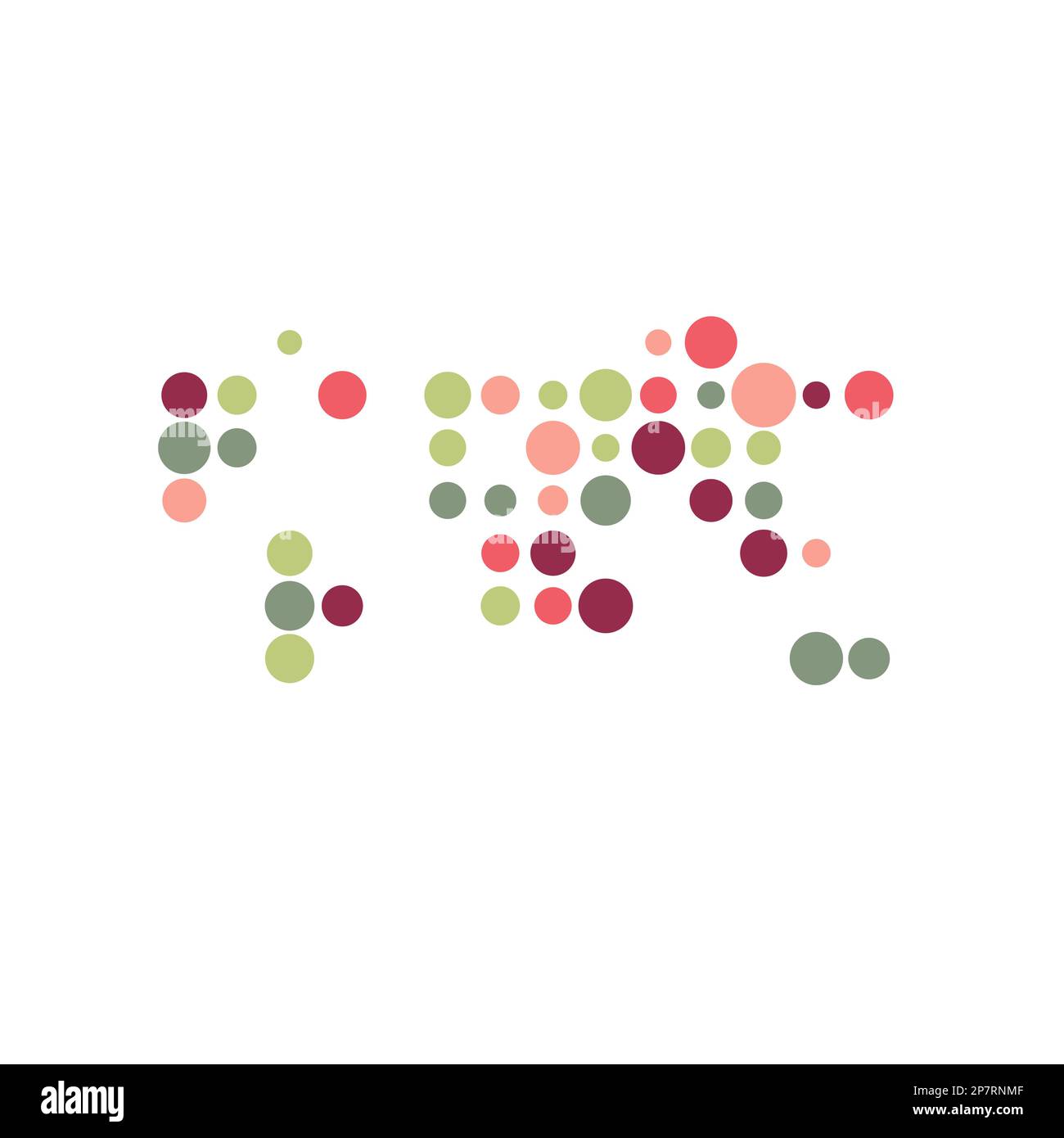 World Map Silhouette Pixelated generative pattern illustration Stock Vector