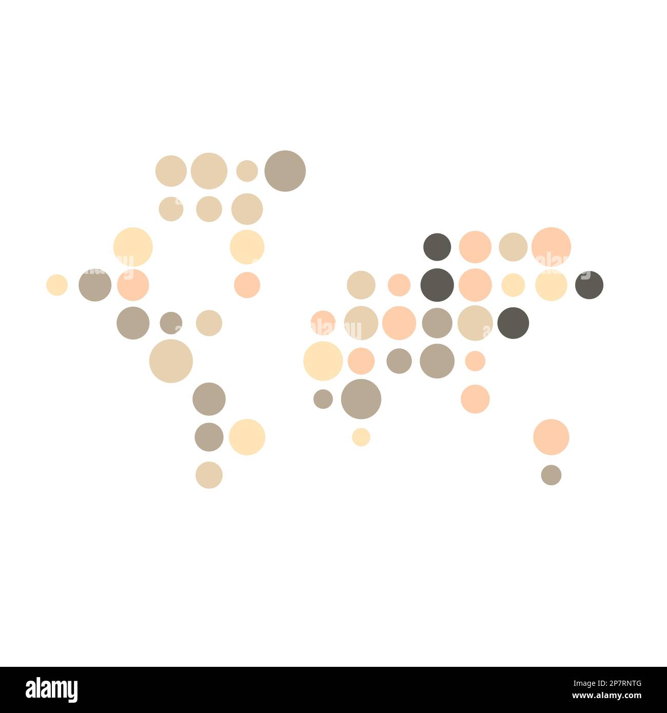 World Map Silhouette Pixelated generative pattern illustration Stock Vector