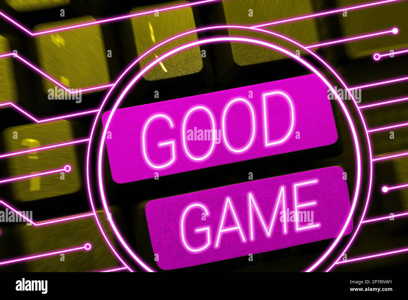 Good Game Message Text caption presenting Good Game. Conceptual photo term frequently ...