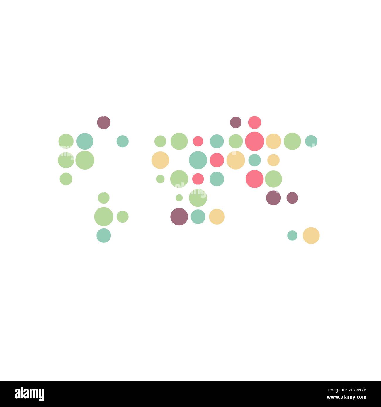 World Map Silhouette Pixelated generative pattern illustration Stock Vector