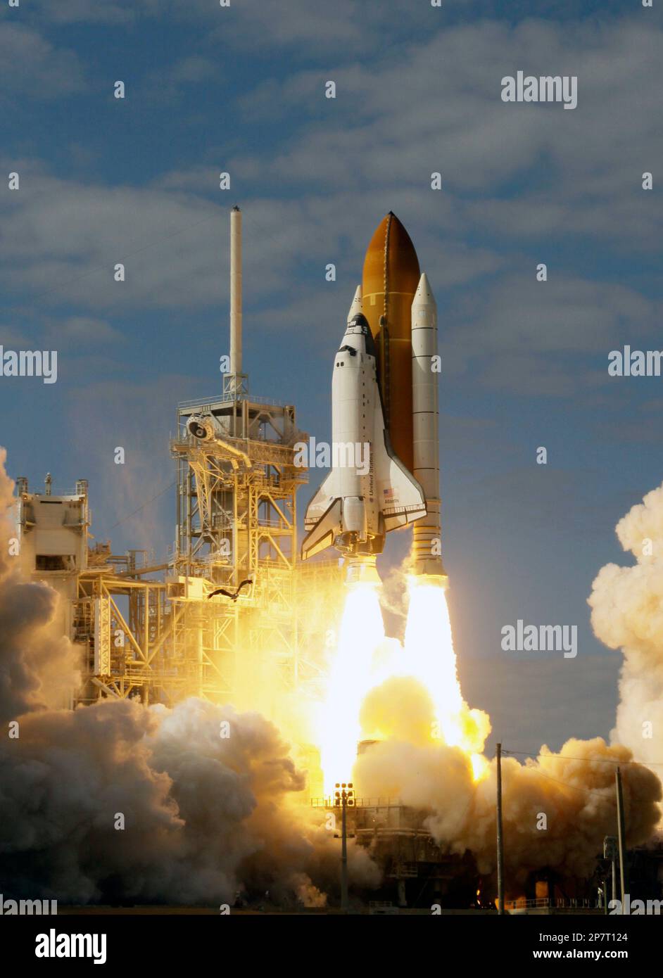 Space shuttle Atlantis lifts off from pad 39A at the Kennedy Space ...