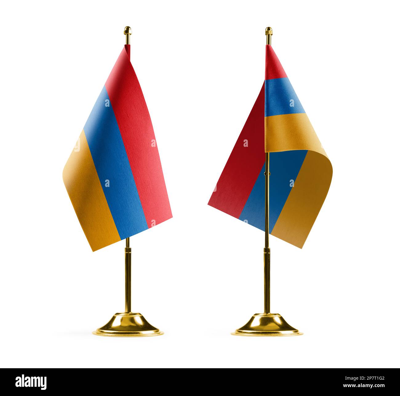 Small national flags of the Armenia on a white background Stock Photo ...