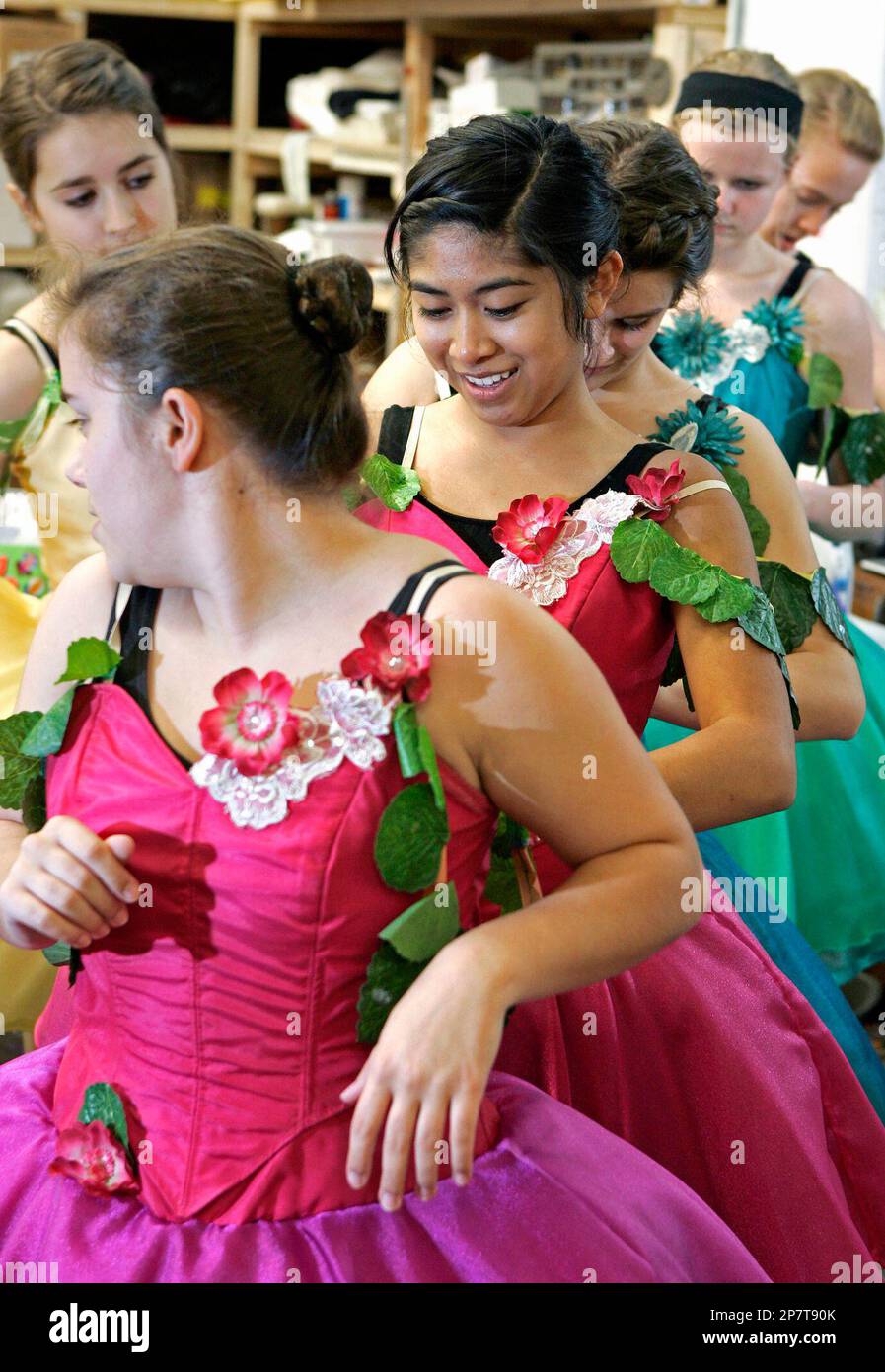 In this photo taken Nov. 2, 2009, dancers for the production of "The