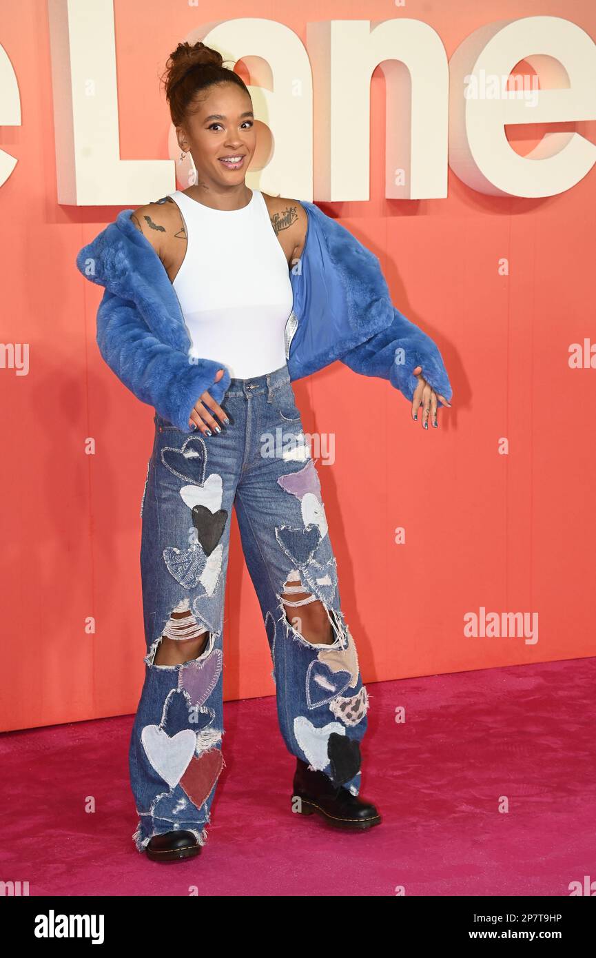 London, UK. 08th Mar, 2023. Paigey Cakey attends UK Premiere of RYE
