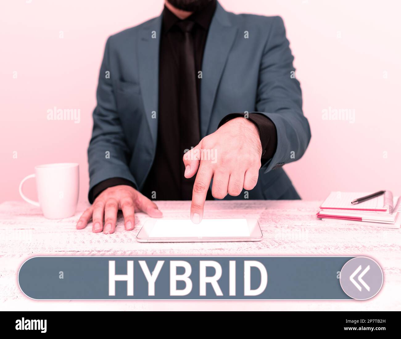 Text caption presenting Hybrid. Word for offspring of two plants or ...