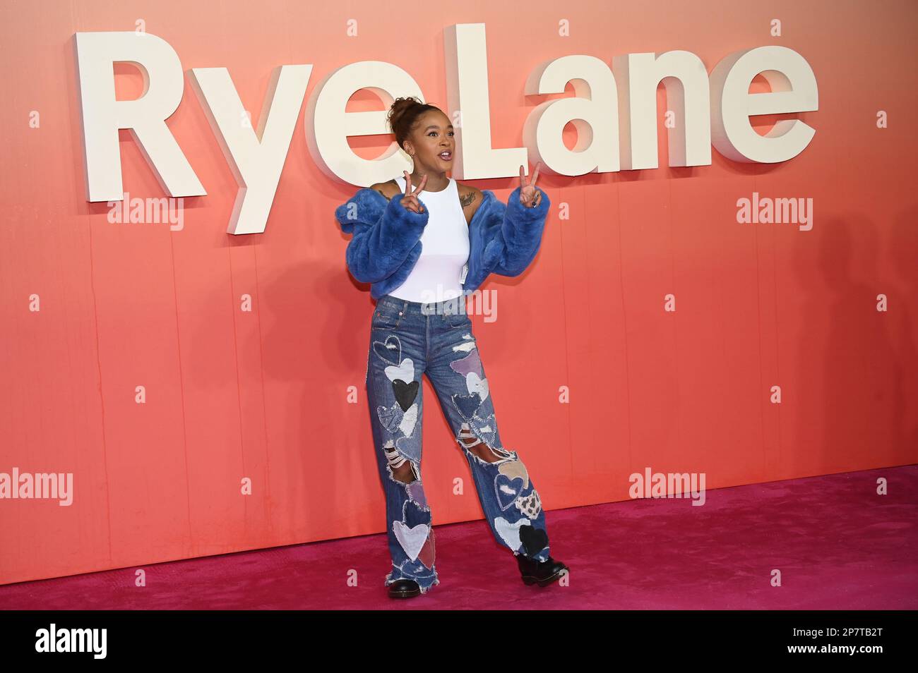 London, UK. 08th Mar, 2023. Paigey Cakey attends UK Premiere of RYE