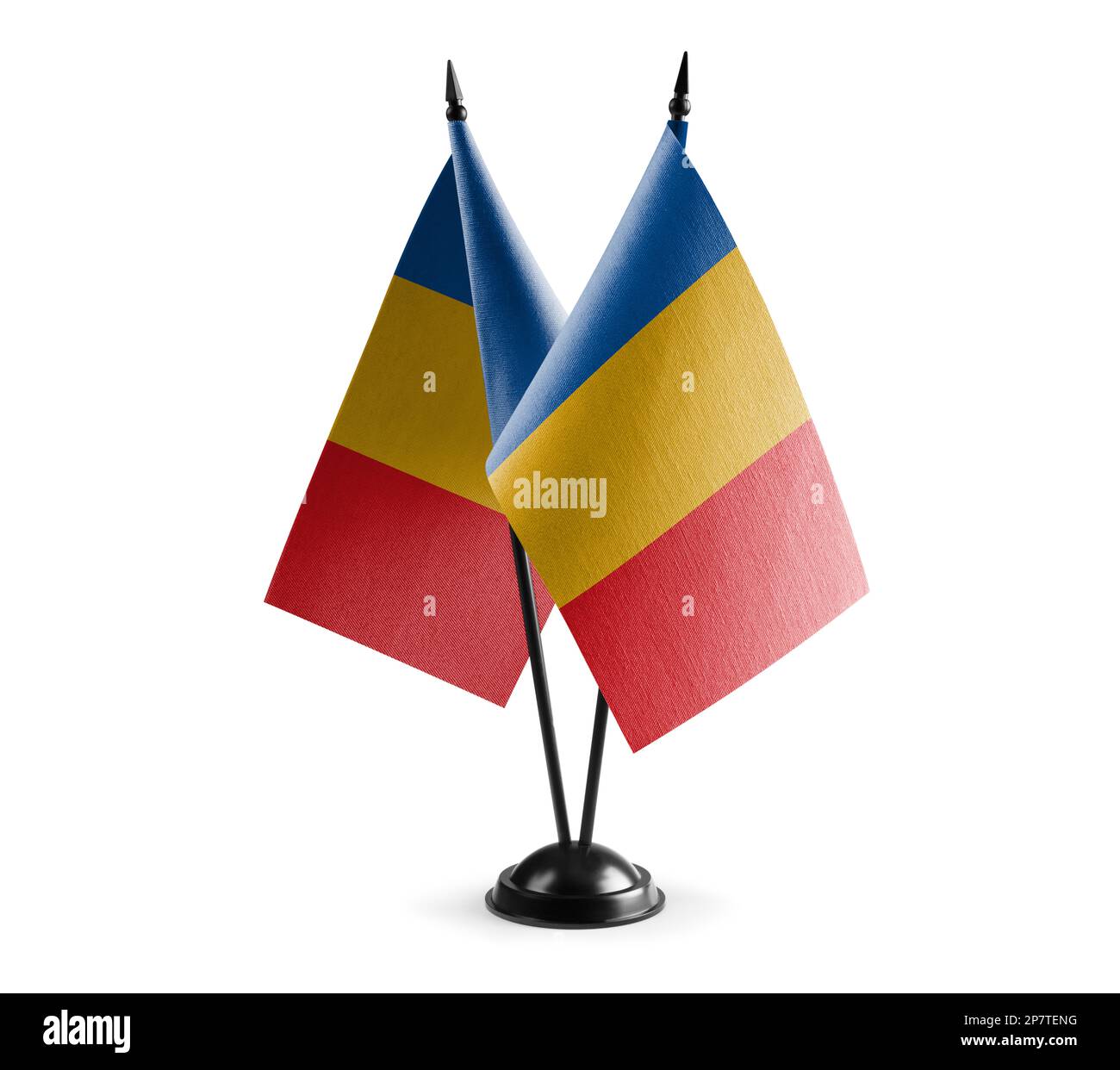 Small national flags of the Chad on a white background Stock Photo - Alamy