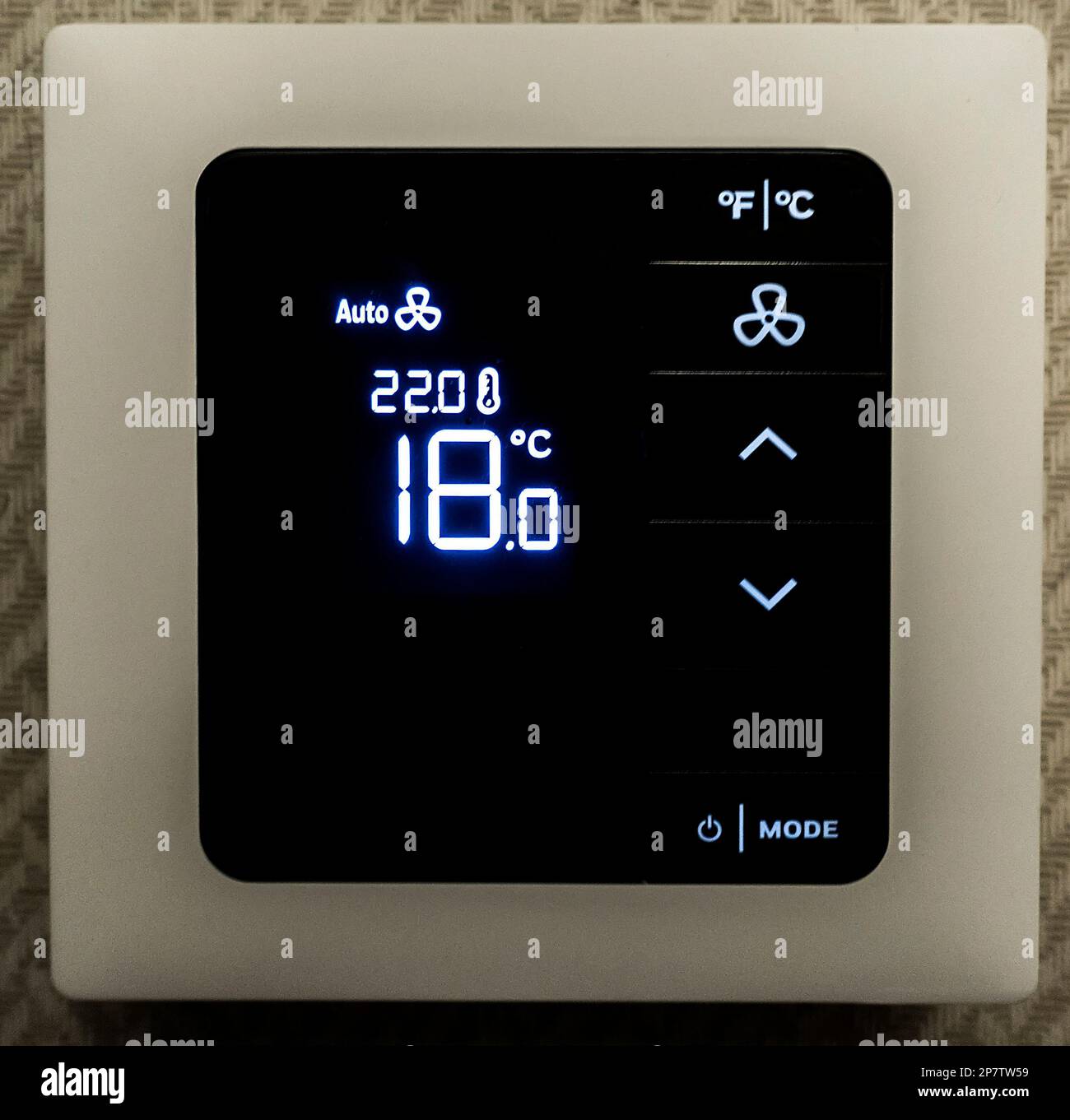 Air conditioner display console Stock Photo