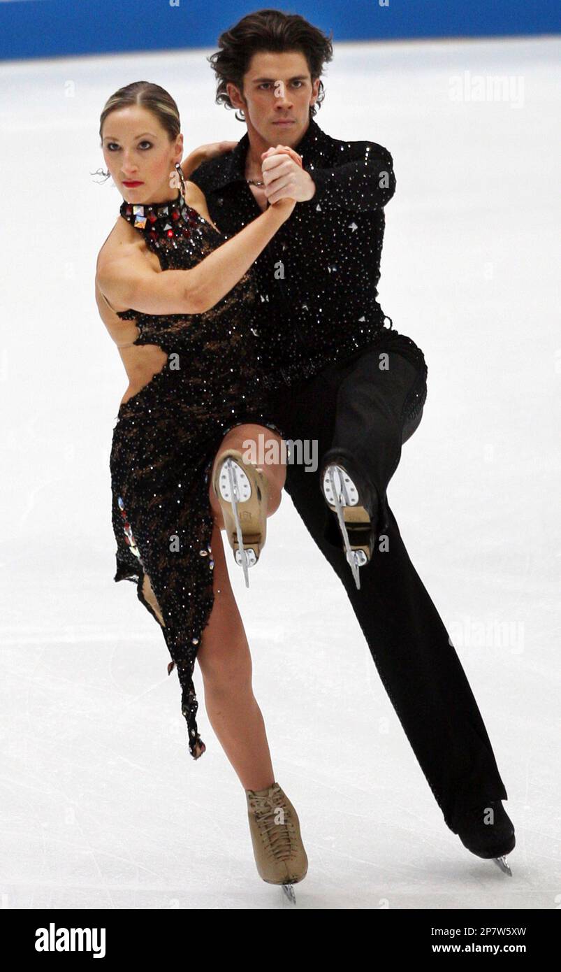 Sinead Kerr and John Kerr of Britain perform during an ice dance