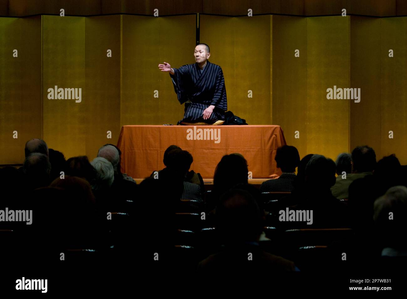Japanese Rakugo master Sanyutei Ryuraku performs in Rome, Wednesday ...