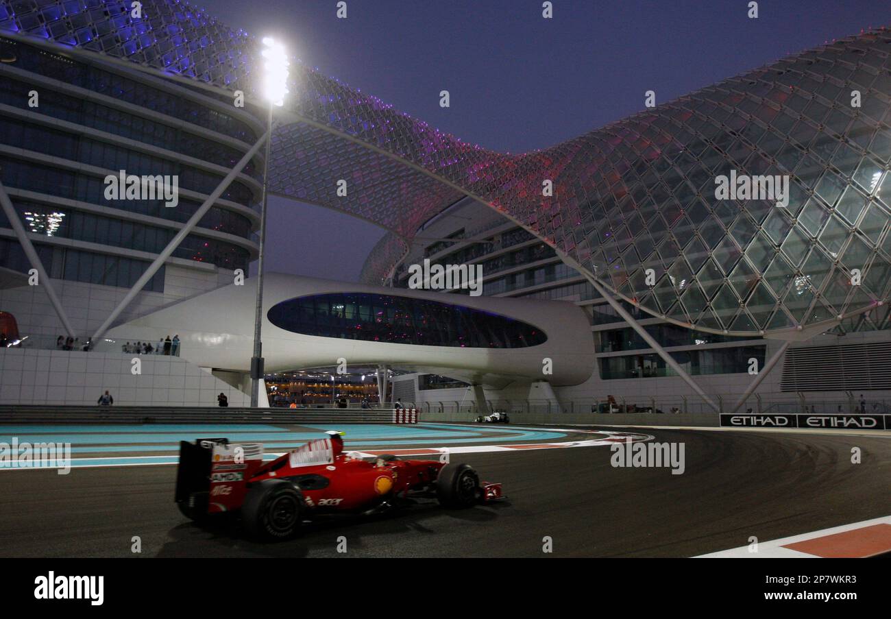Ferrari Formula One driver Kimi Raikkonen of Finland steers his car ...