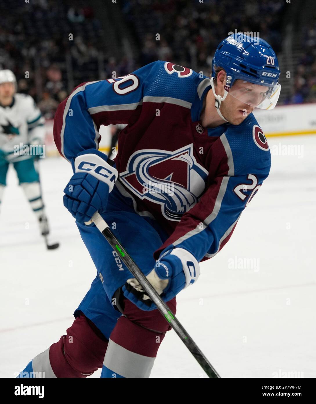 Colorado Avalanche center Lars Eller (20) in the third period of an NHL