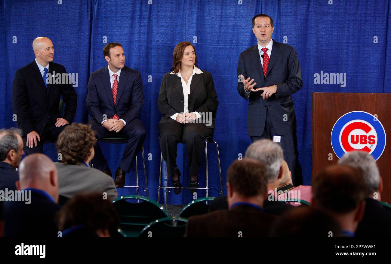 The Rickett's family, from left, Pete, Todd, and Laura look on as Tom ...