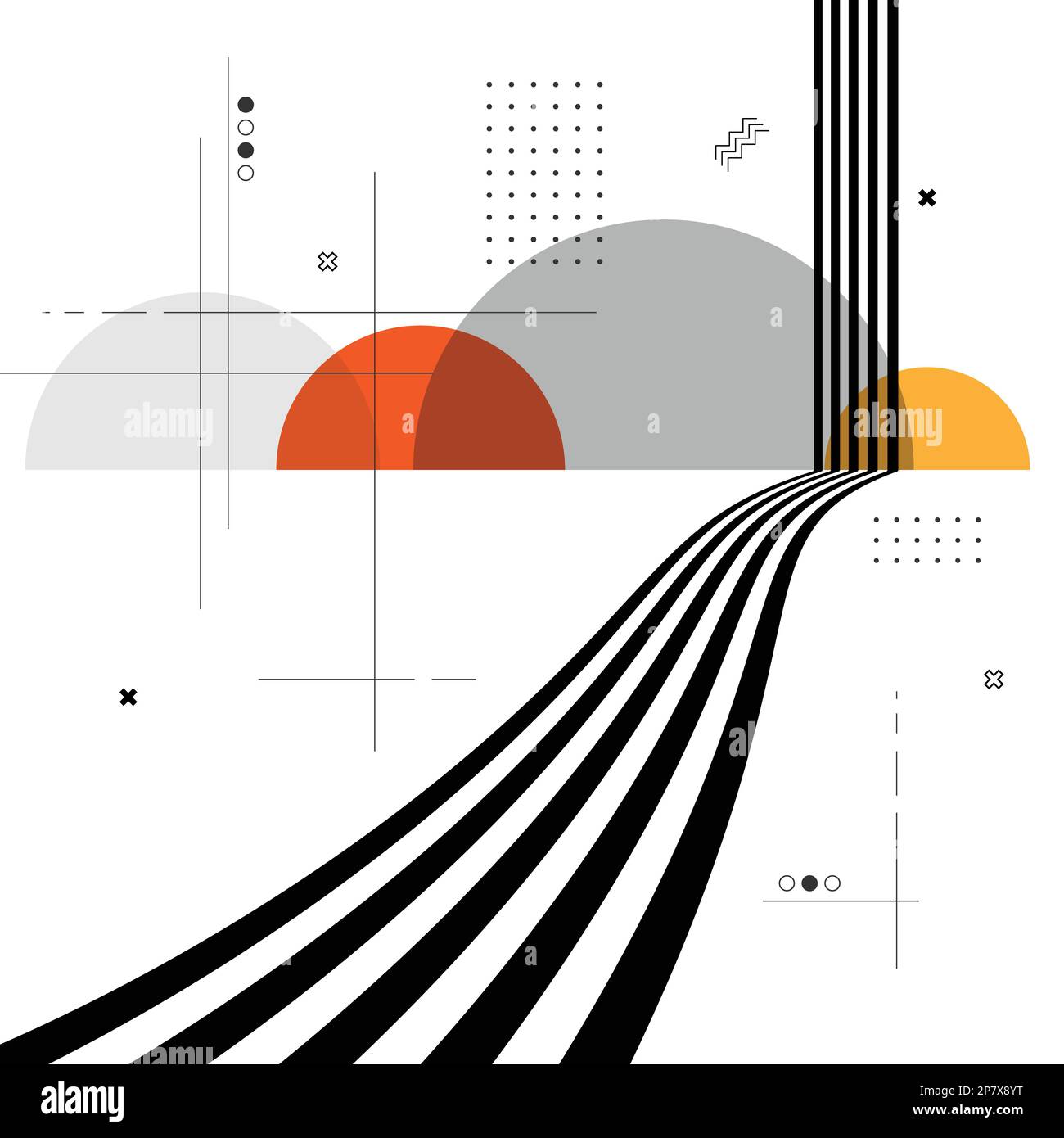 Abstract geometric city lines background Stock Vector