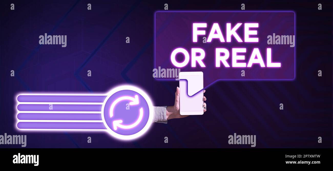 Inspiration showing sign Fake Or Real. Business idea difference between facts and deliberate