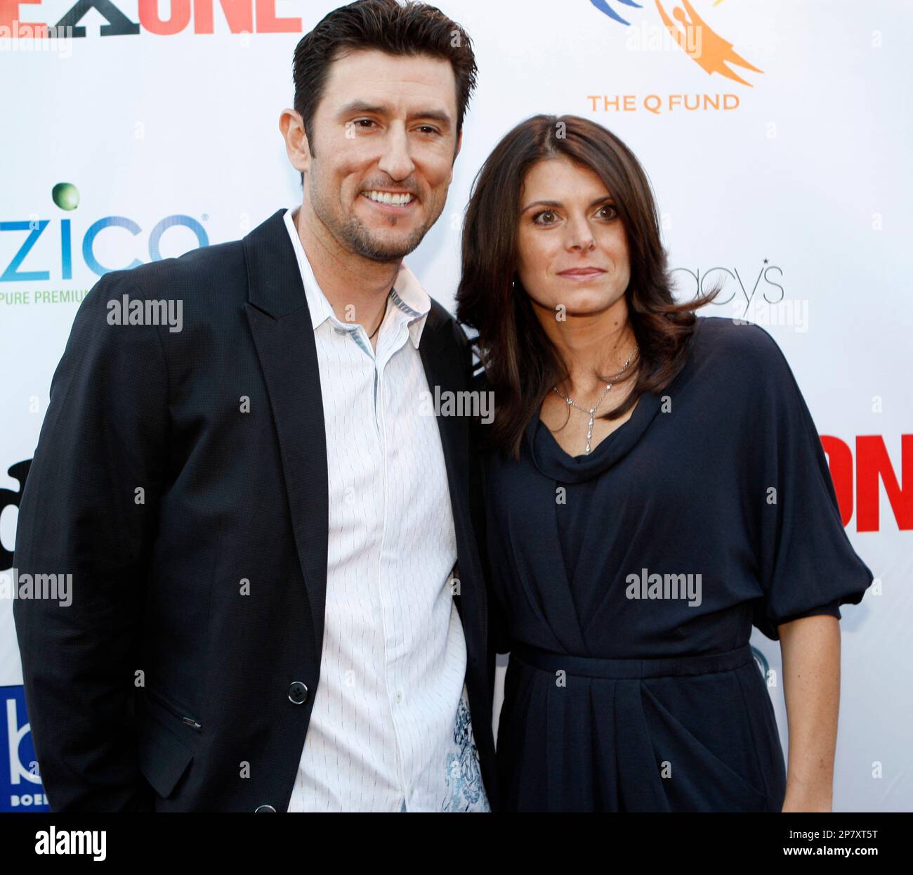 Nomar Garciaparra and Mia Hamm arrive at the ONEXONE Foundation's 2nd  Annual Fundraiser Thursday, Oct. 22, 2009, in San Francisco. ONEXONE is a  charitable organization committed to fighting health issues and preserving