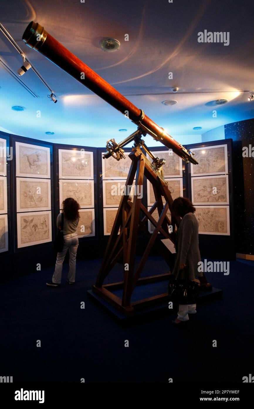 A 1862 Equatorial telescope, used by Baron Ercole Dembowski to study