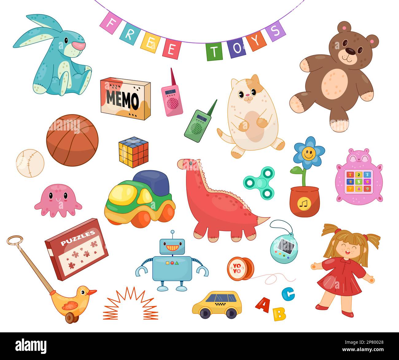 Set of Free Toys Stock Vector