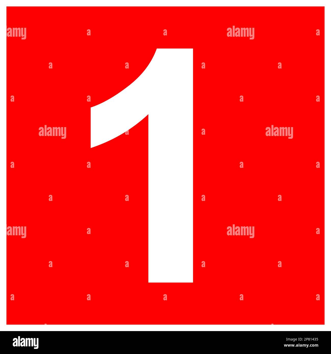 International Maritime Organization (IMO) sign, illustration. Number "1