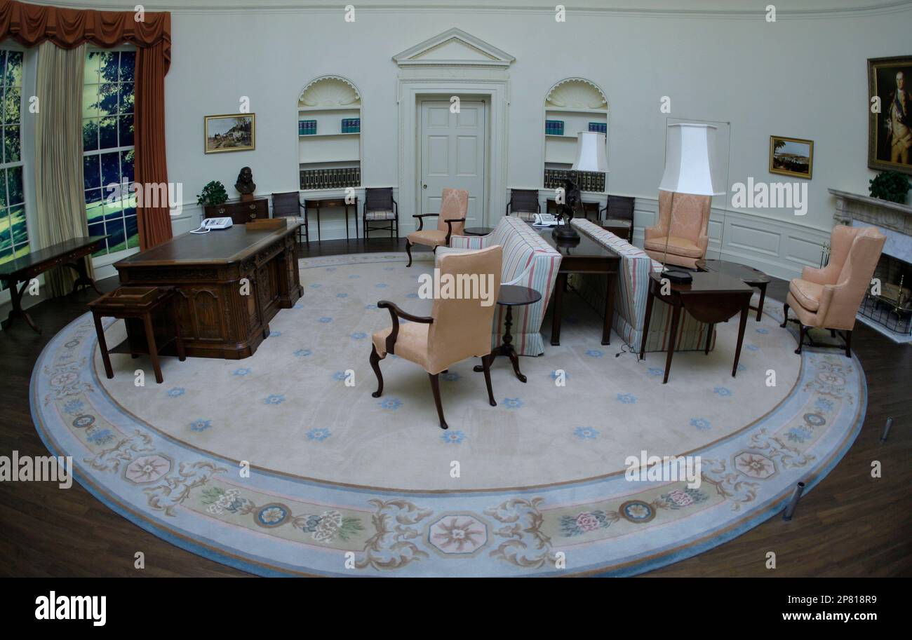 A replica of Jimmy Carter's Oval Office is shown Tuesday, Sept. 28