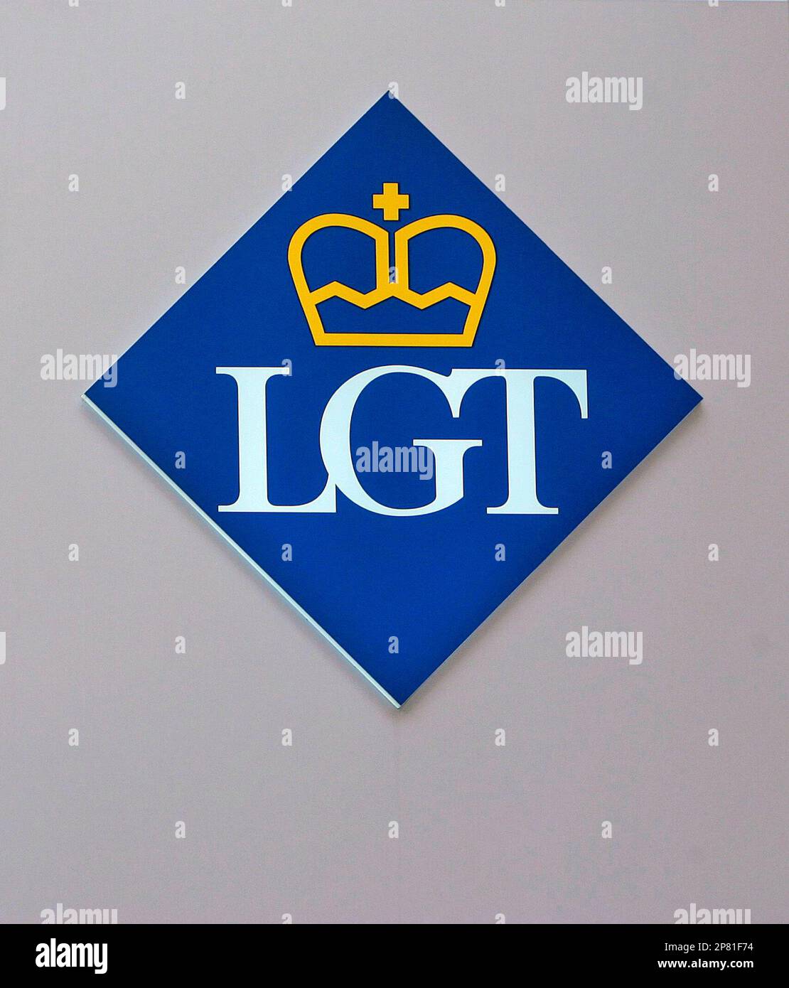 The logo of LGT (Liechtenstein Global Trust) bank is seen Friday Feb. 15,  2008, in Vaduz, Liechtenstein. LGT Group is the largest private wealth and  asset management group in Europe to be fully owned as a family business.  German authorities searched ...