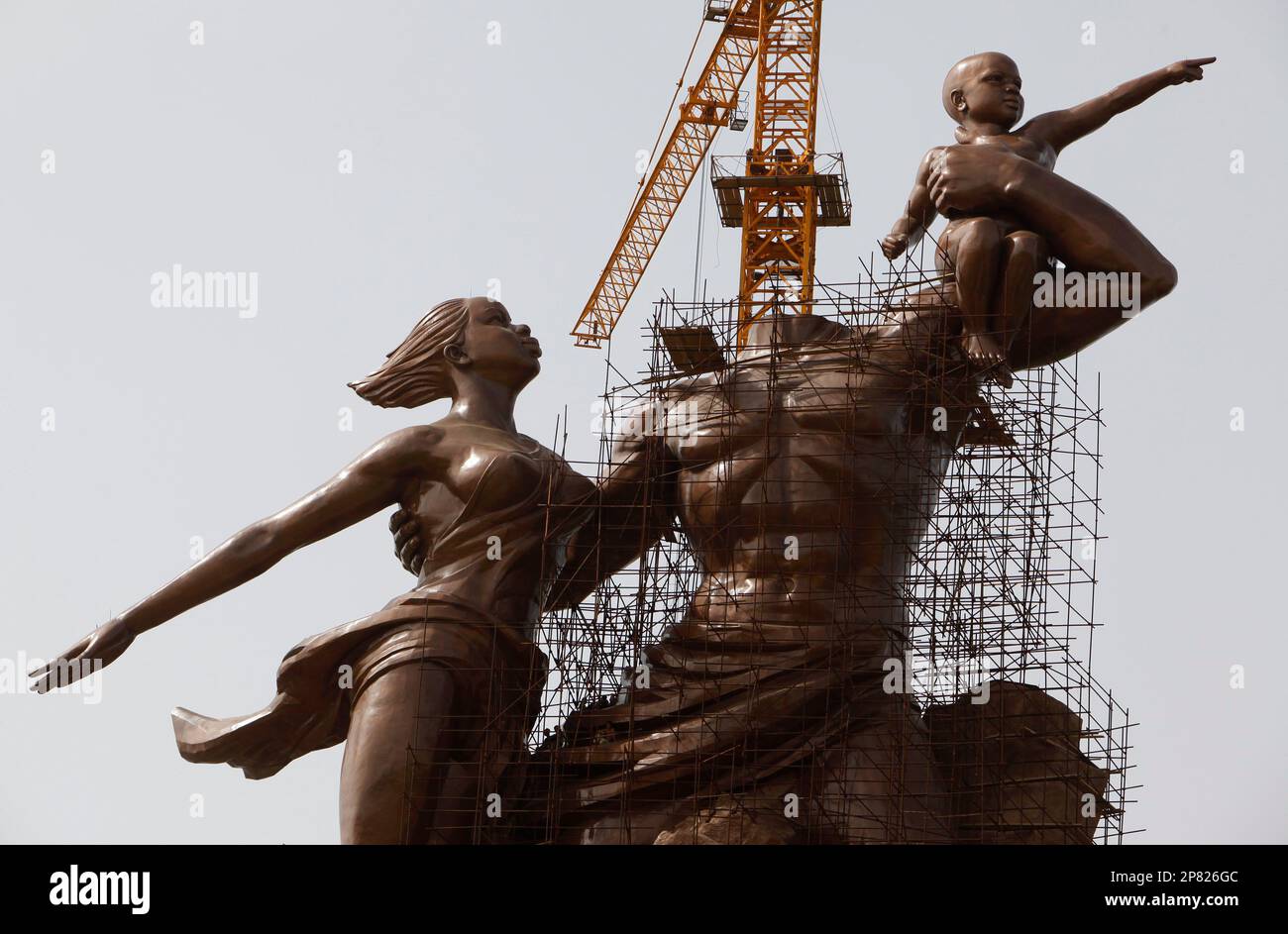 In this photo taken Monday, Sept. 21, 2009, scaffolding surrounds the