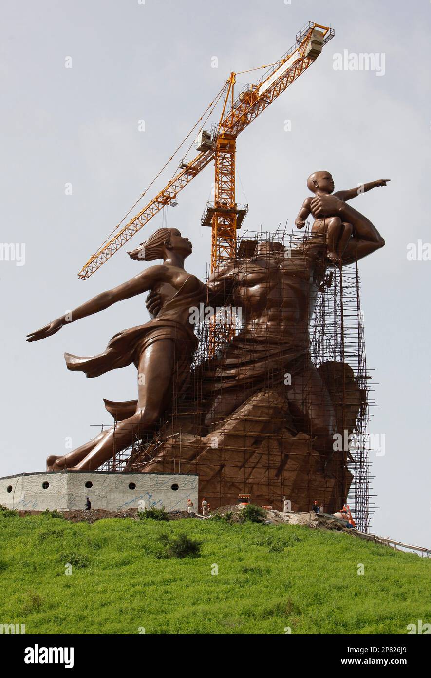 In this photo taken Monday, Sept. 21, 2009, North Korean workers