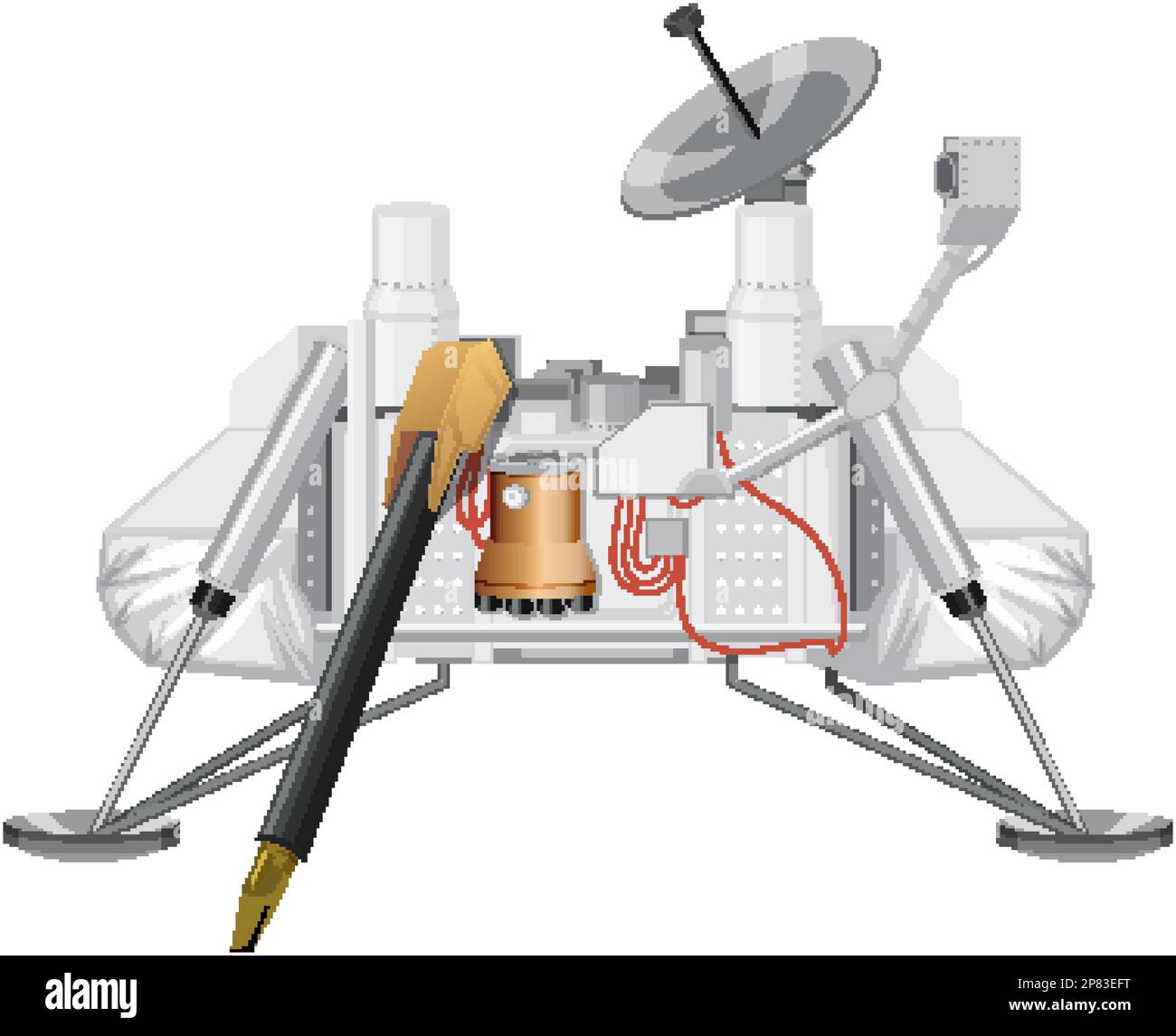 Viking 1 Spacecraft Vector illustration Stock Vector