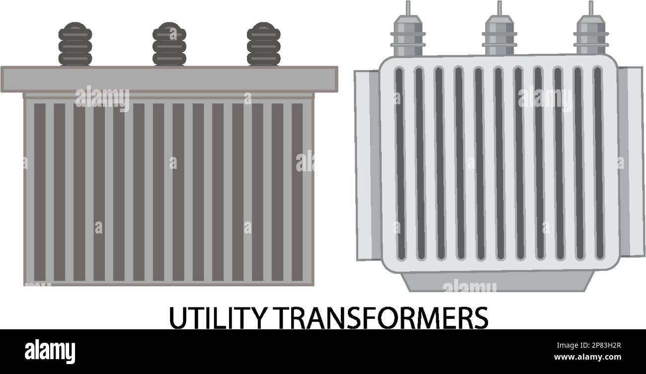 Electric transformer on white background illustration Stock Vector ...