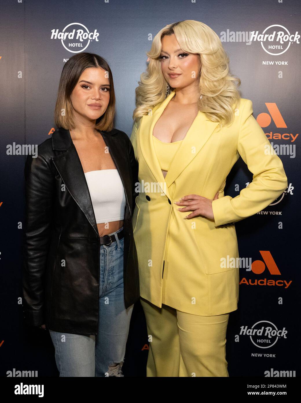Maren Morris and Bebe Rexha arrive on the red carpet for Audacy’s