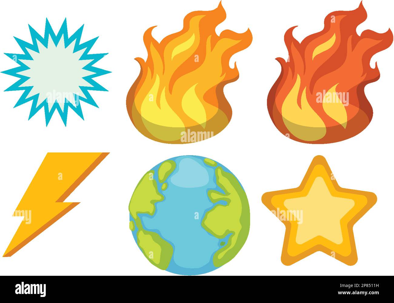 Set of weather simple icon illustration Stock Vector Image & Art - Alamy
