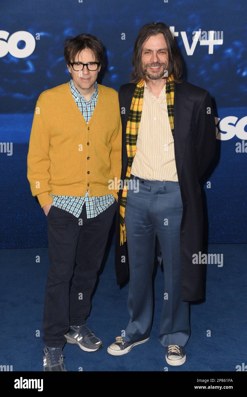 Rivers Cuomo, Brian Bell of Weezer attends the "Ted Lasso" Season 3