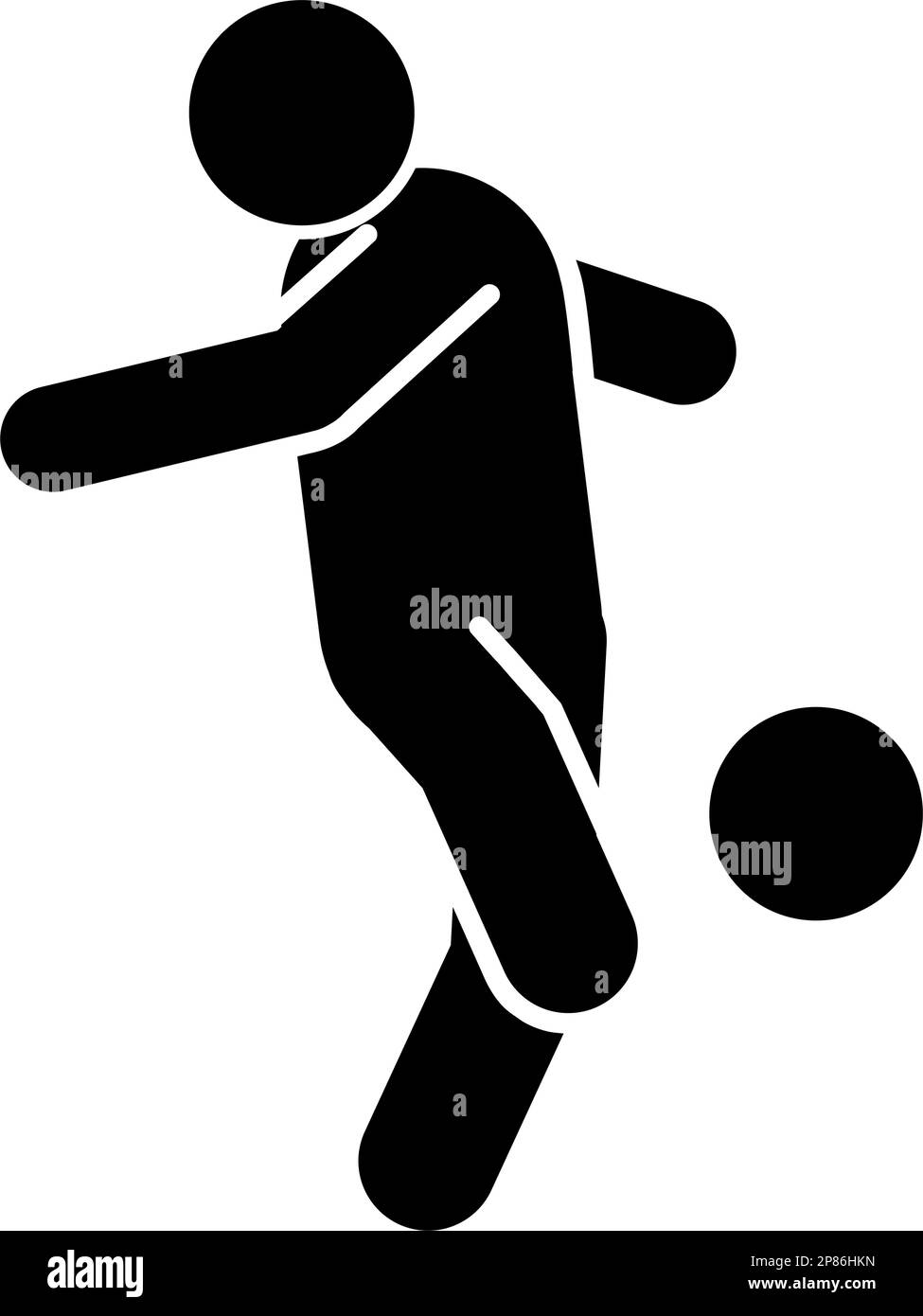 vector illustration of soccer players silhouette Stock Vector