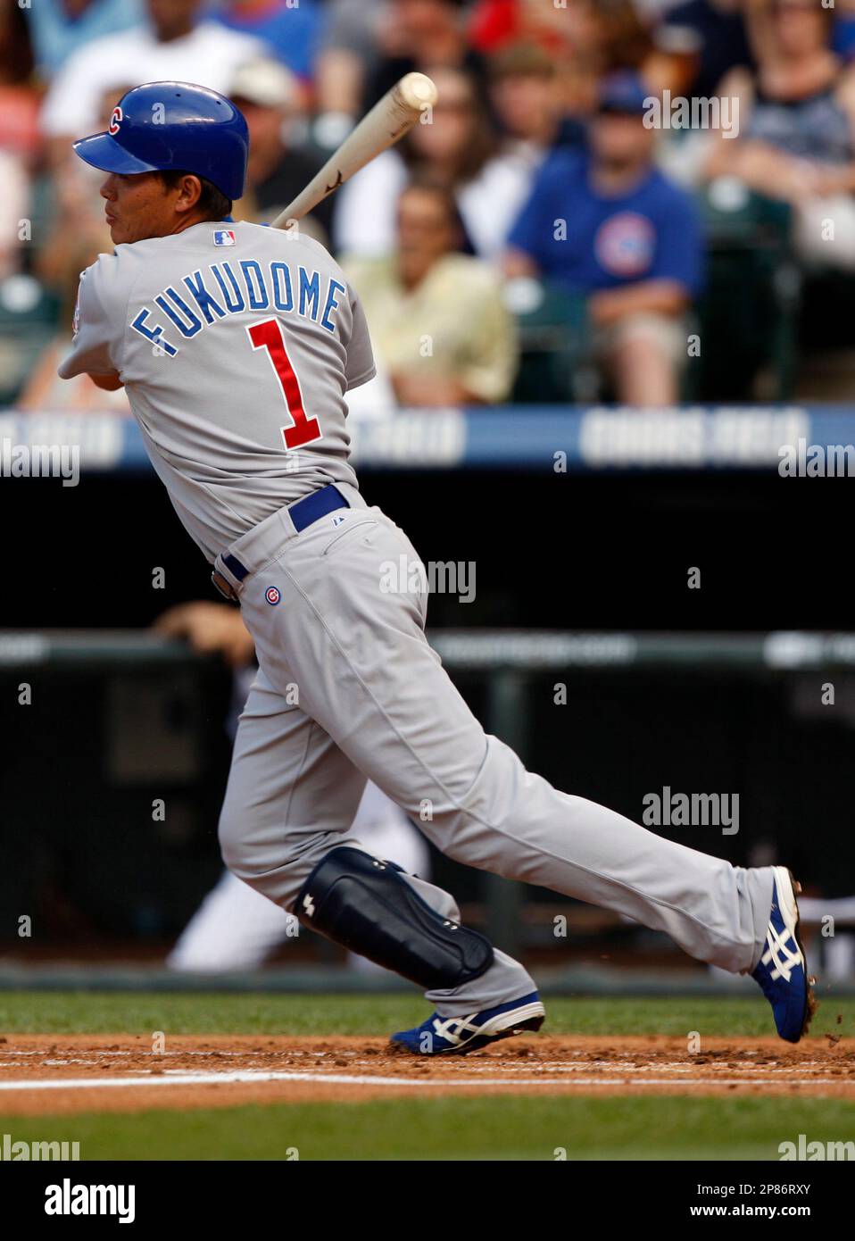 Chicago Cubs' Kosuke Fukudome, of Japan, breaks from the