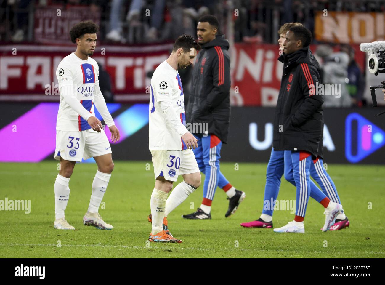 Paris, France. 14th Feb, 2023. Gianluigi Donnarumma (PSG), Sergio Ramos (PSG),  Marquinhos (PSG) Paris Saint-Germain - Bayern Munich Paris Saint-Germa  Stock Photo - Alamy