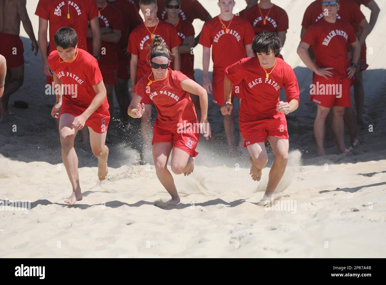 This March 19 2009 Photo Shows New Ocean City Lifeguards Training On The Beach In Ocean City 