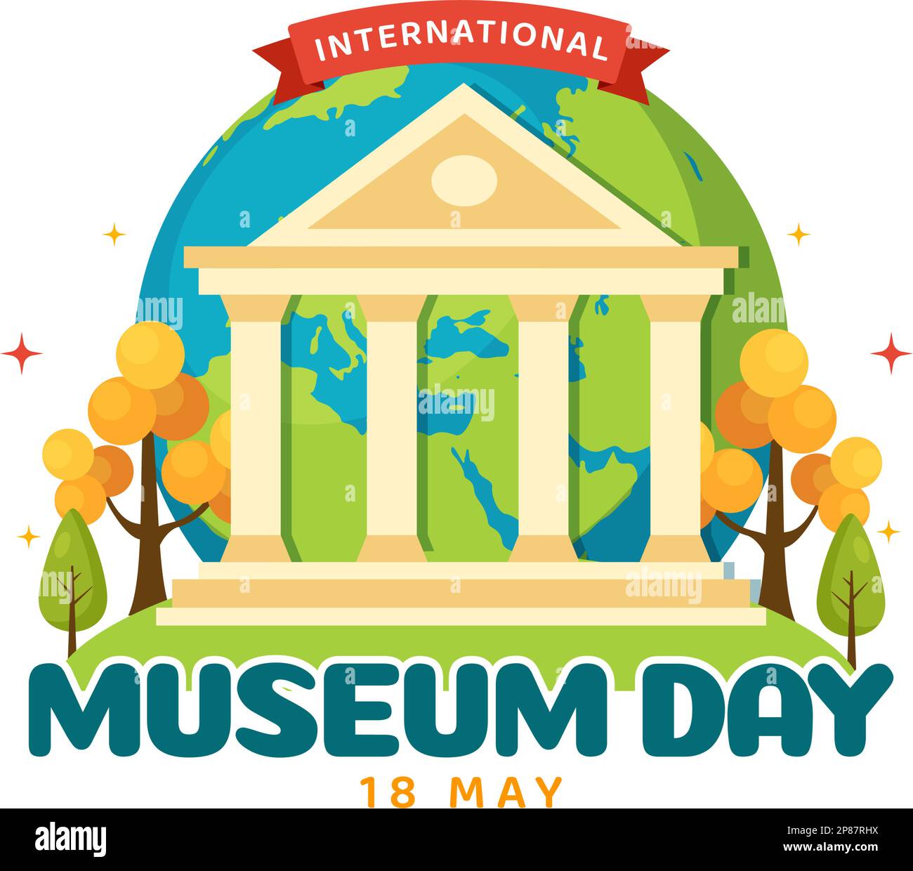 International Museum Day on May 18 Illustration with Building Gallery